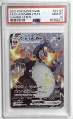 V1067: 2021: FA/CHARIZARD VMAX: SV107/SV122: SHINING FATES: PSA 10: GEM MT: 87502211